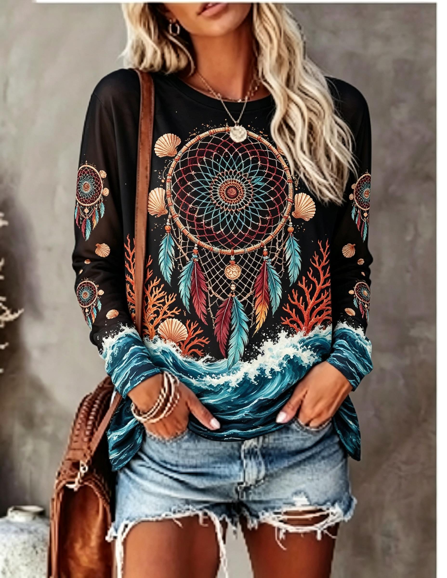 Wallpaper - Women's Crew Neck Long Sleeve T-shirt