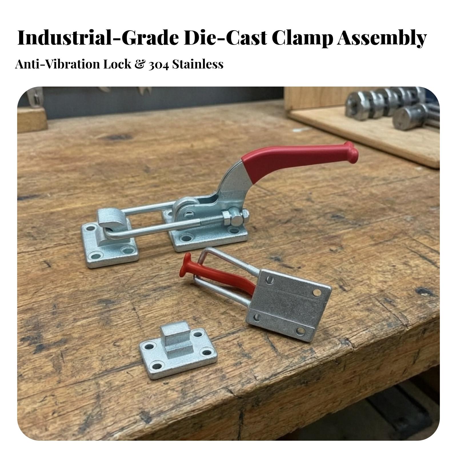 Door Handle - Adjustable Clamp Lock Iron Toggle Latch