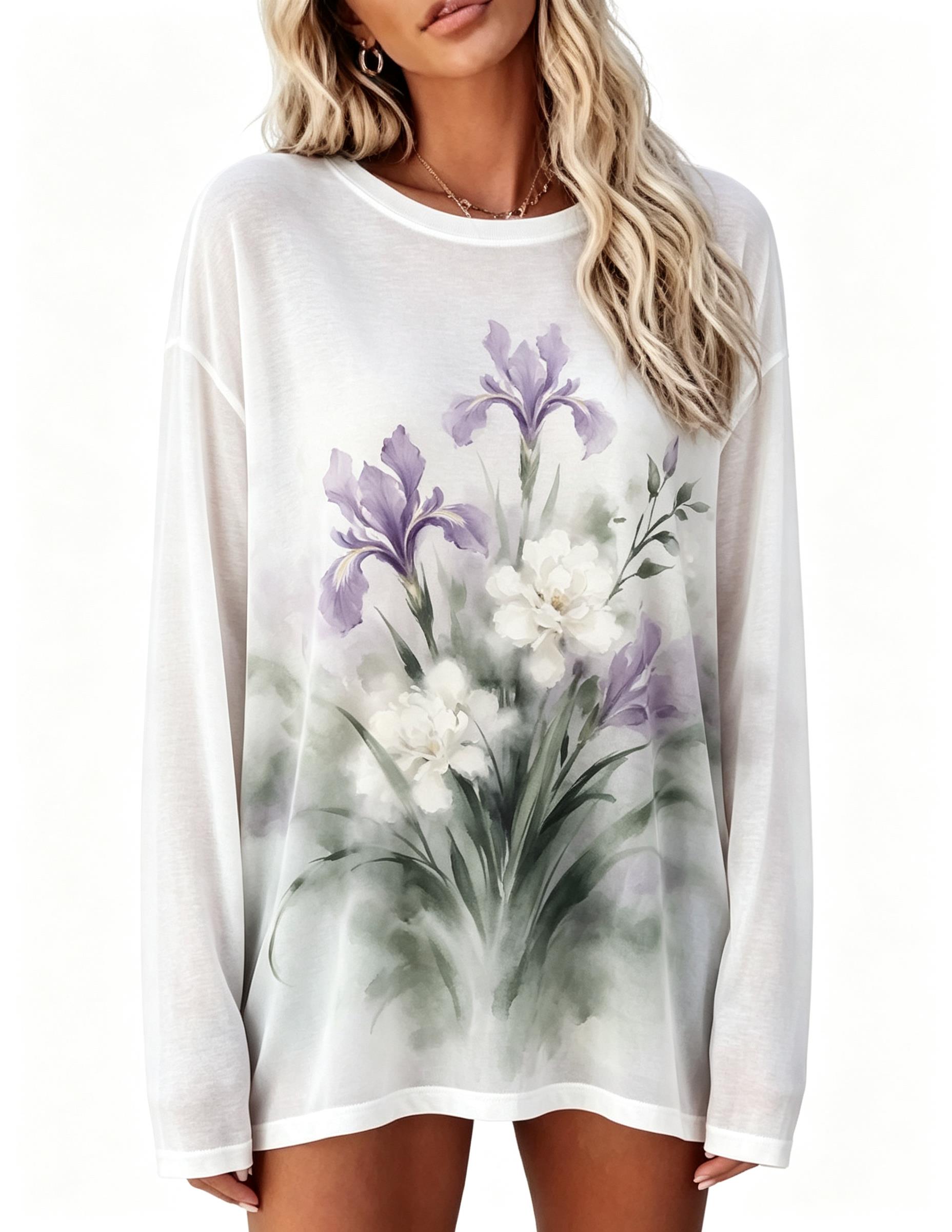 Women Long Sleeve T‑Shirt Vint - Wallpaper recension och pris