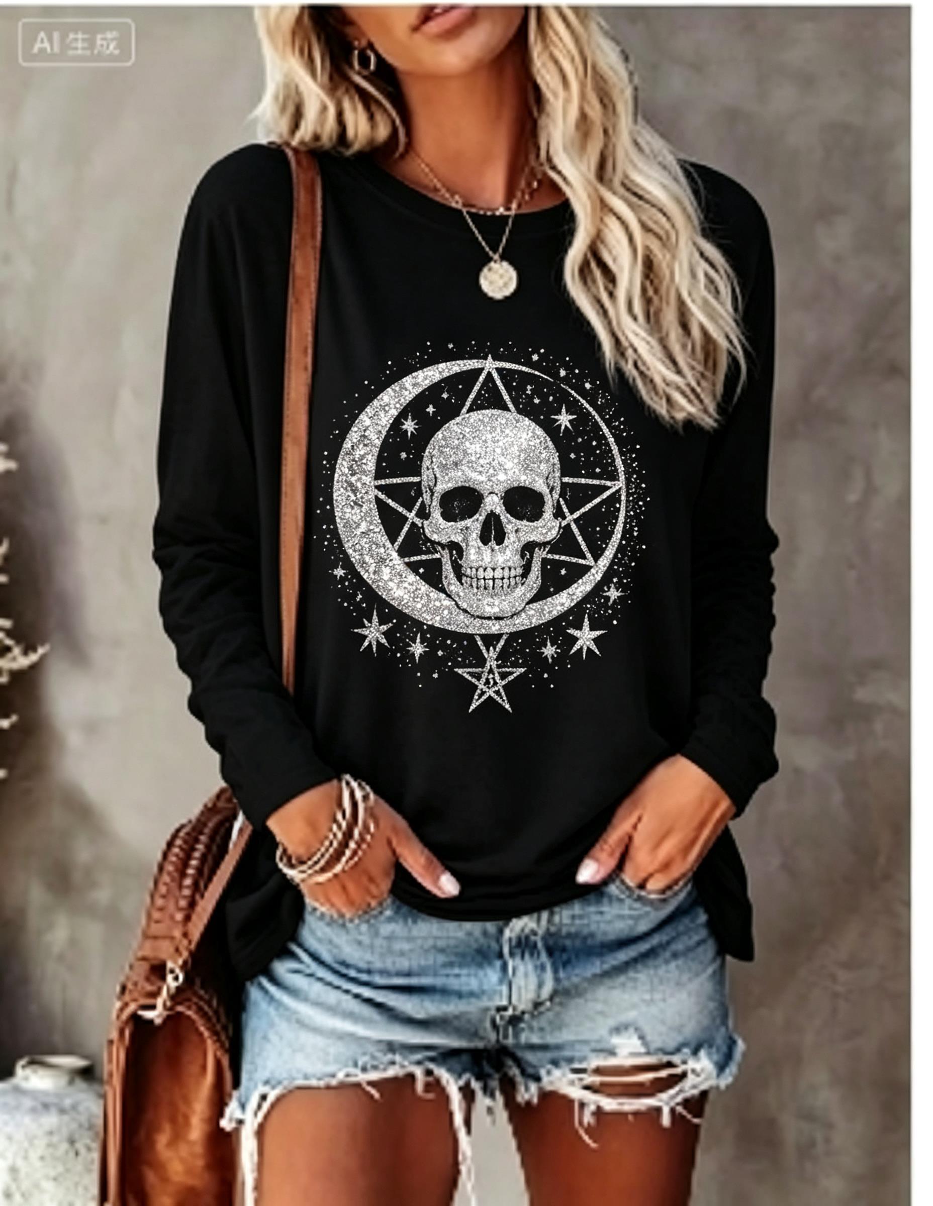 Women Long Sleeve T‑Shirt Simu - Wallpaper recension och pris